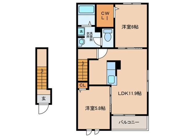 フラワーの物件間取画像